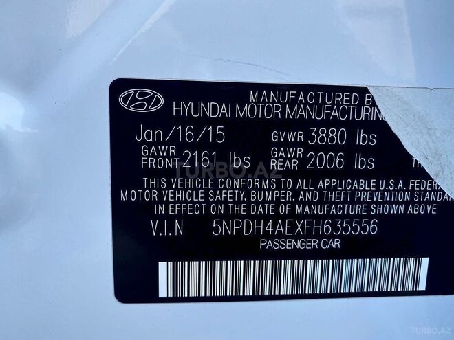 Hyundai Elantra 2015, 47,250 km - 1.8 l - Bakı