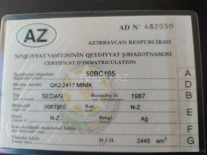 GAZ 24-10 1987, 309,999 km - 2.4 l - Sumqayıt